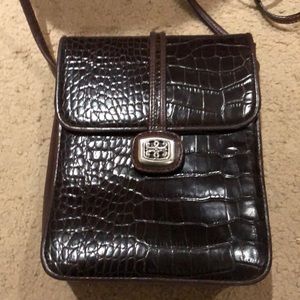Cross body Crown Hawk small leather bag